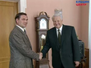 Рабочая встреча президента РФ Б.Н. Ельцина с секретарем Совета безопасности РФ А.И. Лебедем