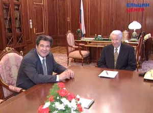 Рабочая встреча президента РФ Б.Н. Ельцина с губернатором Кемеровской области А.Г. Тулеевым