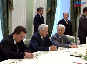Встреча президента РФ Б.Н. Ельцина с премьер-министром Украины В.П. Пустовойтенко