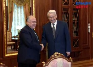 Рабочая встреча президента РФ Б.Н. Ельцина с председателем Правительства РФ В.С. Черномырдиным