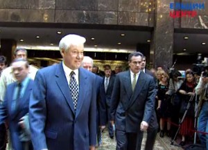 Беседа с прессой президента РФ Б.Н. Ельцина перед открытием сессии Совета Федерации РФ