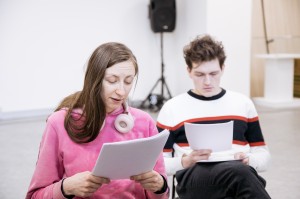 Репетиция пьесы «Книга кодов и прохождений» Дамира Ханифуллина