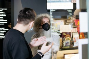 Доктор биологических наук Михаил Гельфанд в Музее Бориса Ельцина