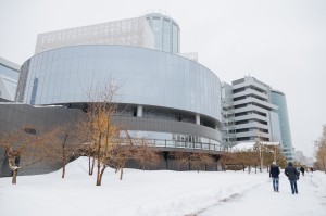 Фасад Ельцин Центра. 3 апреля 2022