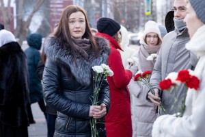 Возложение цветов к стеле Бориса Ельцина 1 февраля 2023 года