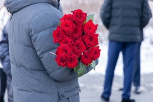 Возложение цветов к стеле Бориса Ельцина 1 февраля 2023 года