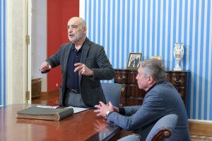 Давлатназар Худоназаров, Александр Дроздов. Передача архива А.А. Бобринского Президентскому центру Б.Н. Ельцина