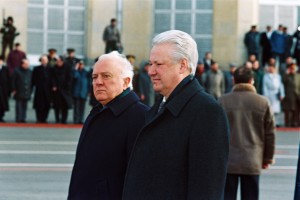 Президент Грузии Э.А. Шеварнадзе и прездинт РФ Б.Н. Ельцин