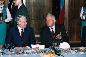 Президент РФ Б.Н. Ельцин и  президент Грузии Э.А. Шеварнадзе
