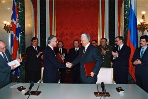 Президент РФ Б.Н. Ельцин и премьер-министр Великобритании Джон Мэйджор