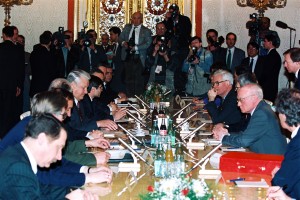 Президент РФ Б.Н. Ельцин и премьер-министр Великобритании Джон Мэйджор