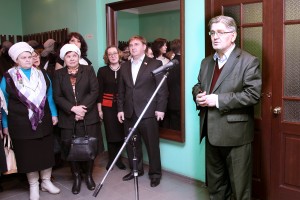 Валерий Карпов на открытии фотовыставки «Борис Ельцин и его время» в Ирбите