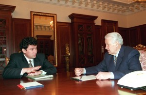 Первый вице-премьер Борис Немцов и президент Борис Ельцин (1997)