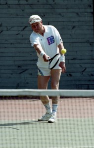 Борис Ельцин на теннисном корте