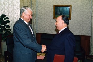 Встреча президента РФ Б.Н. Ельцина с директором Федеральной службы РФ по телевидению и радиовещанию и Государственной телерадиокомитет "Останкино" А.Н.Яковлевым