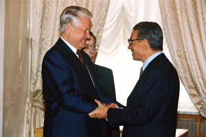 Встреча президента РФ Б.Н. Ельцина с Генеральным секретарём Организации Объединённых Наций (ООН) Бутросом Бутрос-Гали