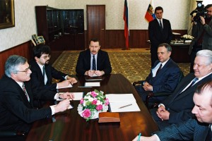 Встреча президента РФ Б.Н. Ельцина с председателем правительства Чешской Республики В. Клаусом