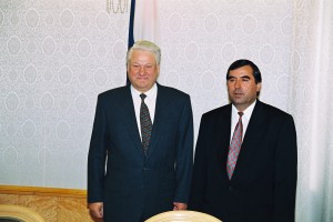 Встреча президента РФ Б.Н. Ельцина с Председателем Верховного Совета Таджикистана Э.Ш. Рахмоновым