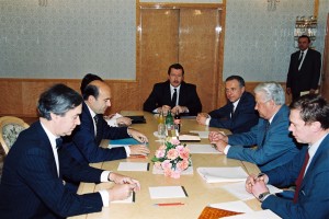 Встреча президента РФ Б.Н. Ельцина с  министром иностранных дел Франции А. Жюппе