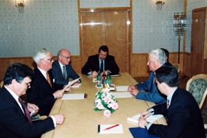 Встреча президента РФ Б.Н. Ельцина с  министром иностранных дел Великобритании Дугласом  Хердом