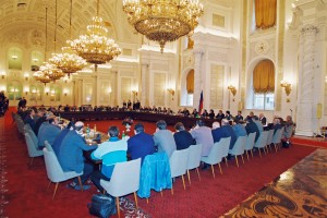 Встреча президента РФ Б.Н. Ельцина с представителями творческой интеллигенции (авторами открытого письма)