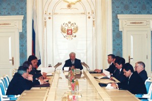 Заседание Совета Безопасности РФ под председательством президента РФ Б.Н. Ельцина