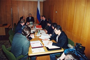 Заседание Совета Безопасности РФ под председательством президента РФ Б.Н. Ельцина