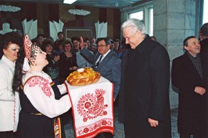 Рабочая поездка президента РФ Б.Н. Ельцина в Липецкую область