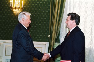 Встреча президента РФ Б.Н. Ельцина с председателем Совета Федерации РФ В.Ф. Шумейко