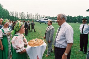 Посещение президента РФ Б.Н. Ельцина Московской области  Истринский и Дмитровский районы