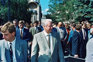 Встреча президента РФ Б.Н. Ельцина с  журналистами кремлевского пула