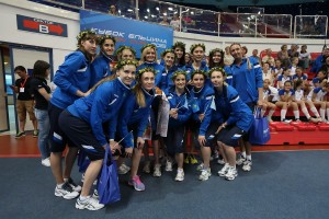 Сборная Казахстана на открытии Кубка Ельцина по волейболу