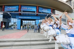 Открытие Кубка Ельцина по волейболу во дворце игровых видов спорта в Екатеринбурге