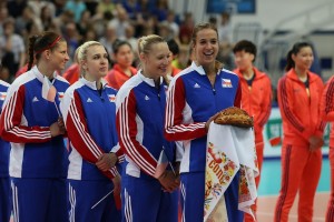 Сборная Чехии на открытии Кубка Ельцина по волейболу