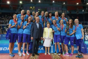 Церемония закрытия Кубка Ельцина по волейболу
