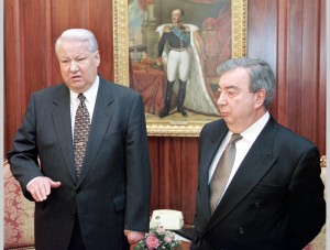 Борис Ельцин и Евгений Примаков, 1999 год