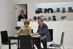 Наина Ельцина и Владимир Шевченко на ИННОПРОМе-2014