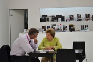 Наина Ельцина и Евгений Ройзман на ИННОПРОМе-2014