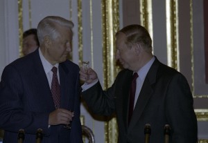 Встреча президента РФ Бориса Ельцина с президентом республики Украина Леонидом Кучмой