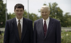 Президент РФ Борис Ельцин на отдыхе. Президент РФ Борис Ельцин и  вице-премьер Б.Е. Немцов во время встречи