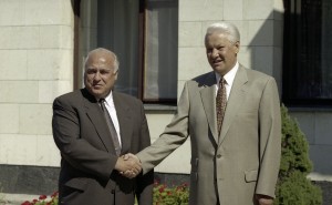 Встреча президента РФ Бориса Ельцина с премьер-министром РФ В.С. Черномырдиным