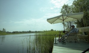 Президент РФ Борис Ельцин на отдыхе