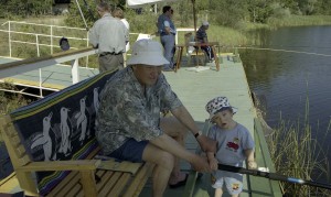 Президент РФ Борис Ельцин на отдыхе