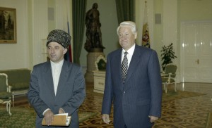 Встреча президента РФ Бориса Ельцина с президентом Чечни Асланом Масхадовым