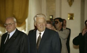 Государственный визит в РФ президента Германии Романа Херцога. Во время выступления перед прессой