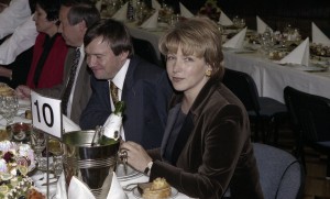 Президент РФ Борис Ельцин на торжественном обеде, посвященном празднованию юбилея 850-летия г. Москвы