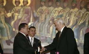 Визит в РФ президента Египта Хосни Мубарака. Во время официального обеда