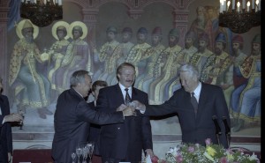 Заседание Межгосударственного совета России, Белоруссии, Казахстана и Киргизии. Во время официального обеда