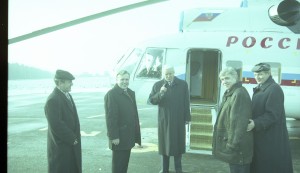 Пребывание президента РФ Бориса Ельцина в Красноярске. Во время проводов в аэропорту