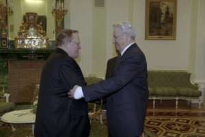 Визит президента Финляндии Мартти Ахтисаари в РФ. Во время переговоров в узком составе